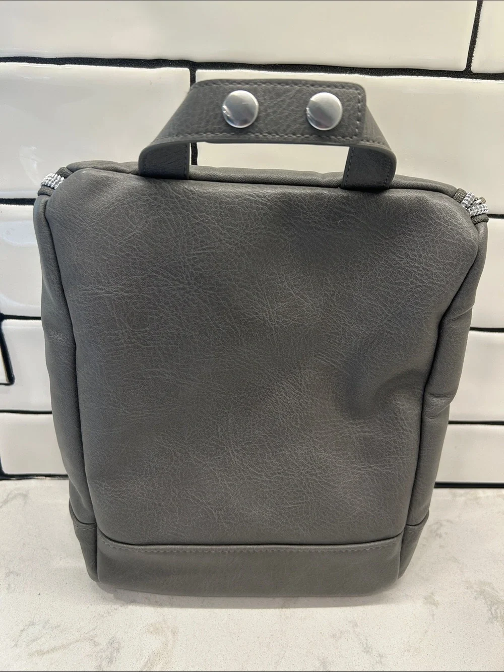 Itzy Ritzy Insulated Bottle Bag Grayson Textured Front Panel